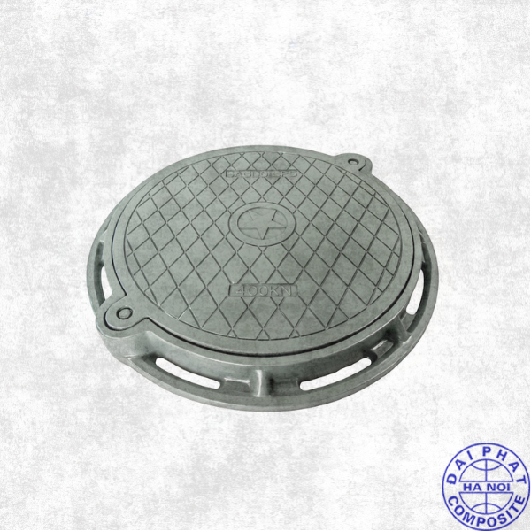 Nắp hố ga composite D1000 khung tròn nắp tròn