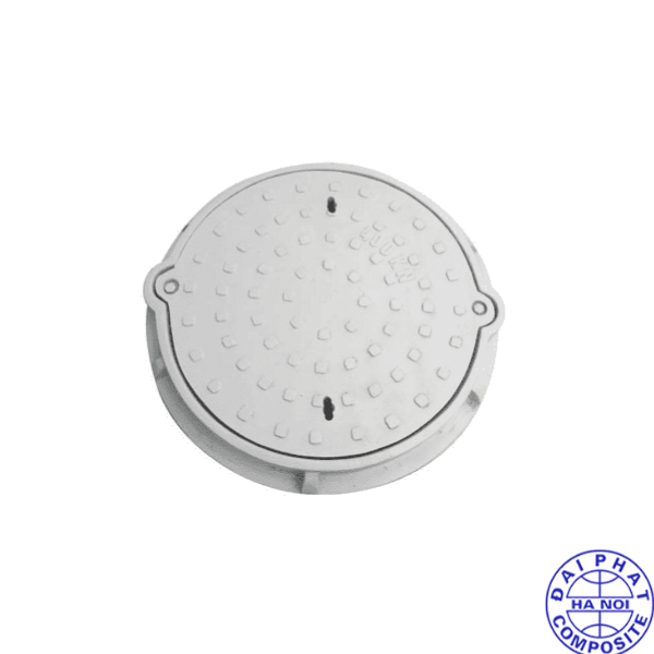 Nắp hố ga composite D900 khung tròn nắp tròn